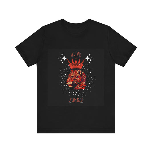BLACK/RED Alive Jungle Lion Short Sleeve Tee
