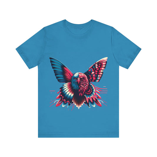 Eagle/Butterfly Aqua Blue Short Sleeve Tee